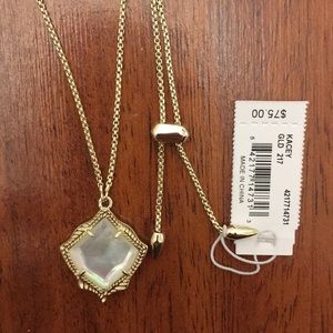 Kendra Scott Kacey Ivory Pearl and Gold.  NWT.